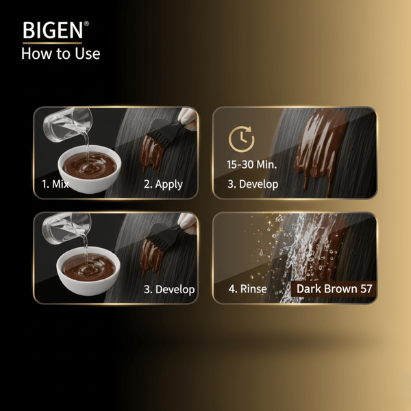 Bigen Permanent Powder Hair Colour 57 - Dark Brown - CosFair GmbH