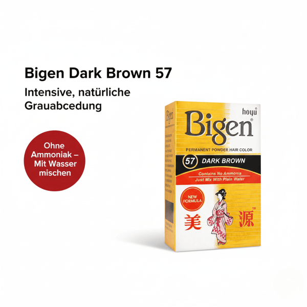 Bigen Permanent Powder Hair Colour 57 - Dark Brown - CosFair GmbH