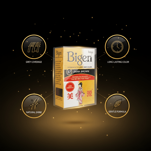 Bigen Permanent Powder Hair Colour 57 - Dark Brown - CosFair GmbH