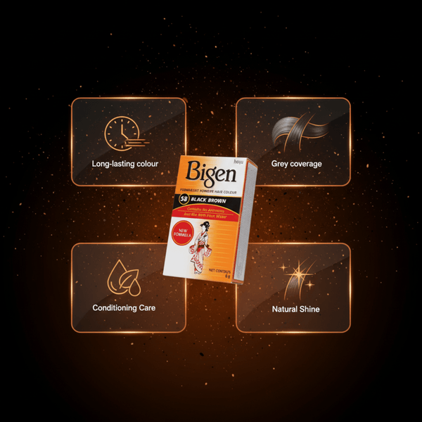 Bigen Permanent Powder Hair Colour 58 - Black Brown - CosFair GmbH