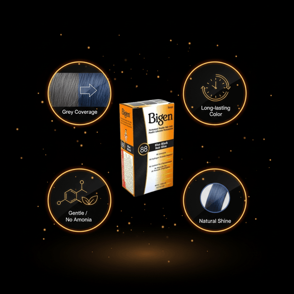 Bigen Permanent Powder Hair Colour 88 - Blue Black - CosFair GmbH