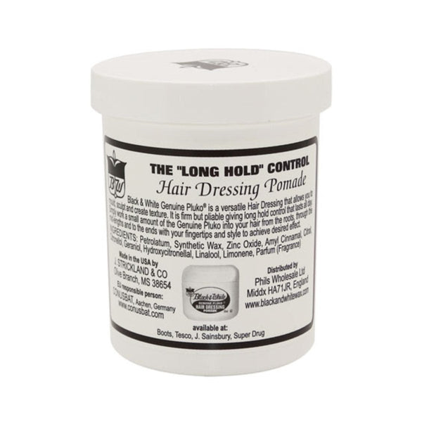 Black &amp; White Genuine Pluko Hair Dressing Pomade 200g - CosFair GmbH