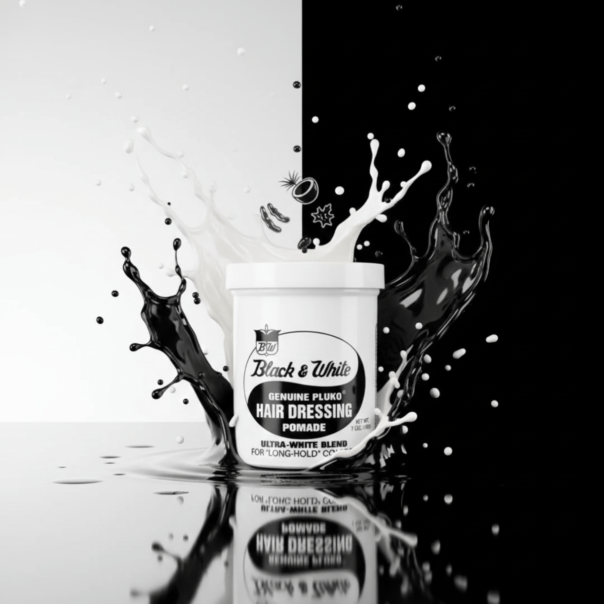 Black & White Genuine Pluko Hair Dressing Pomade 200g
