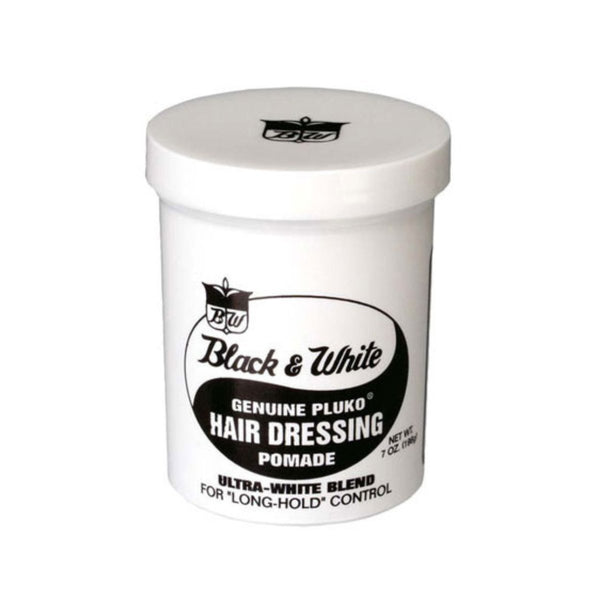 Black &amp; White Genuine Pluko Hair Dressing Pomade 200g - CosFair GmbH