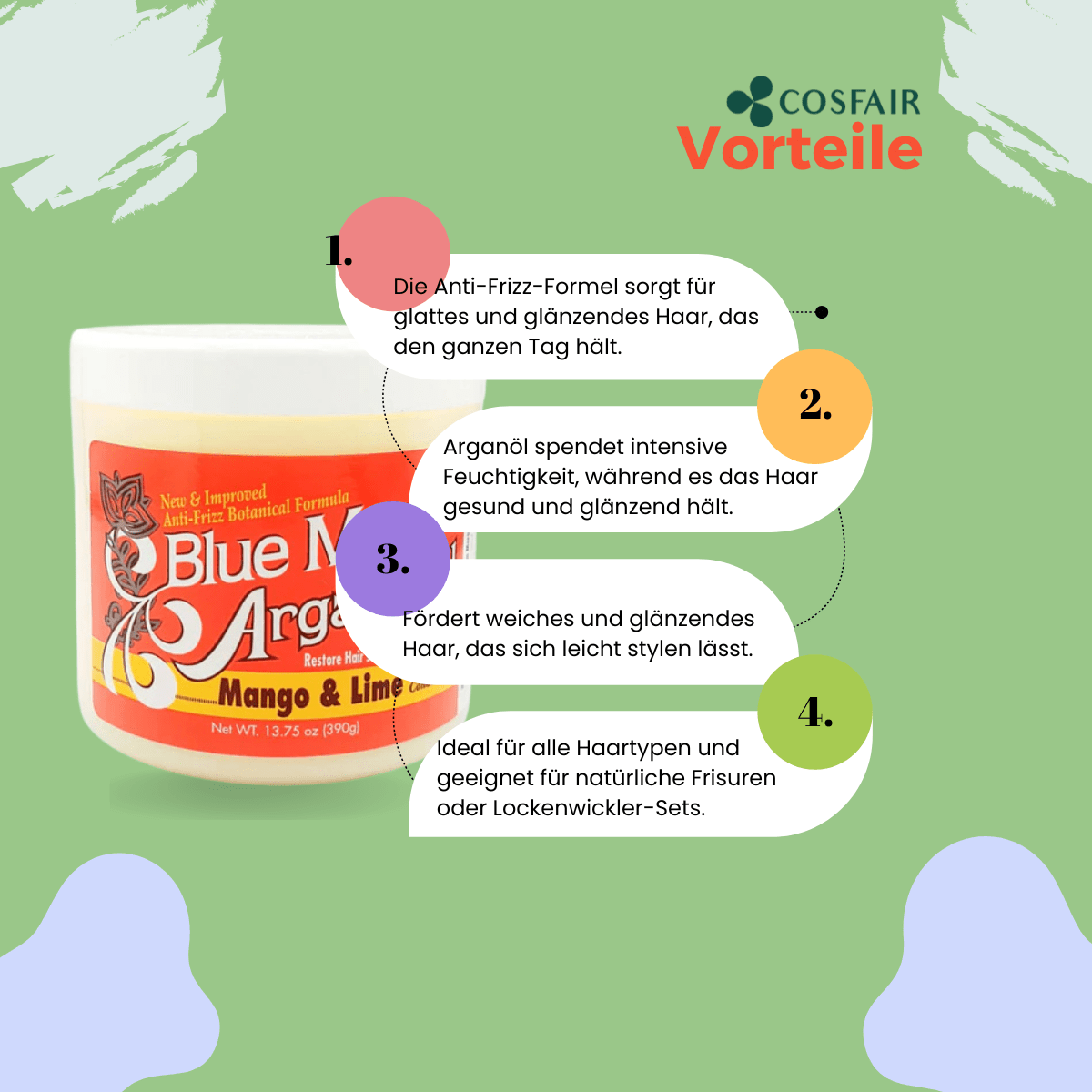 Blue Magic Argan Oil Mango &amp; Lime Conditioner 340g - CosFair GmbH