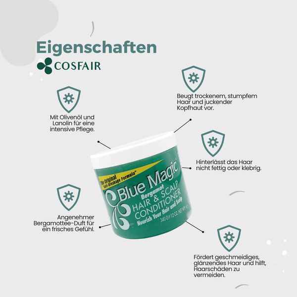 Blue Magic Bergamot Hair &amp; Scalp Conditioner 340g - CosFair GmbH