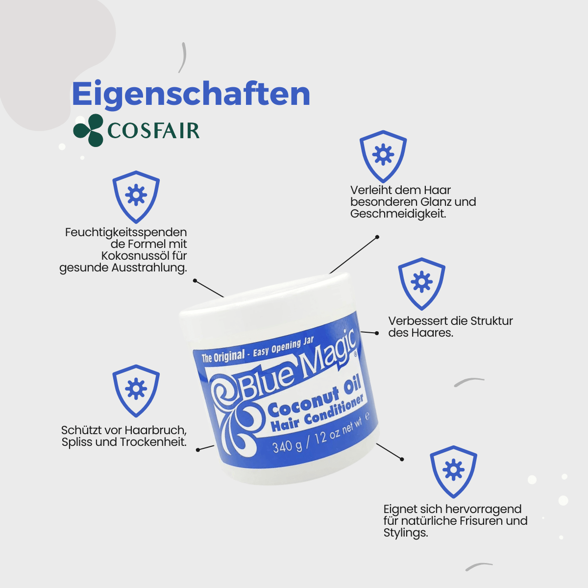 Blue Magic Coconut Oil Hair Conditioner 340g - CosFair GmbH