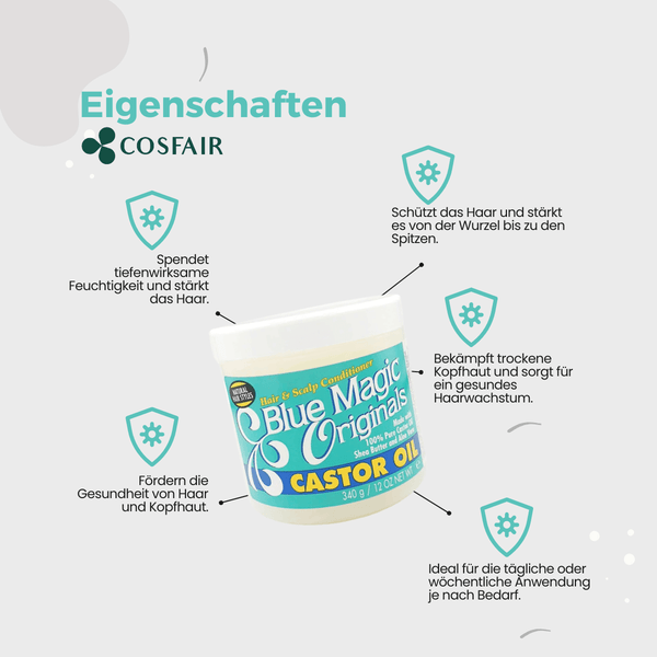 Blue Magic Organics Castor Oil Hair &amp; Scalp Conditioner 340g - CosFair GmbH