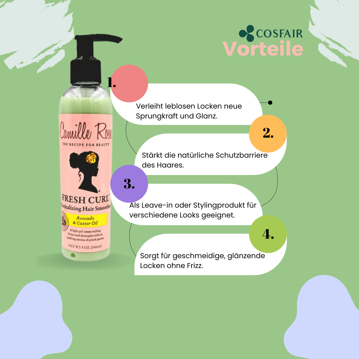 Camille Rose Fresh Curl Revitalizing Hair Smoother 240ml - CosFair GmbH