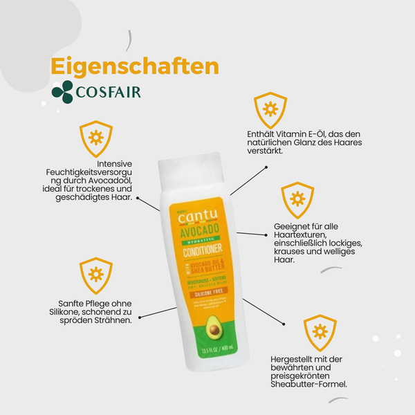 Cantu Avocado Hydrating Conditioner 400ml - CosFair GmbH