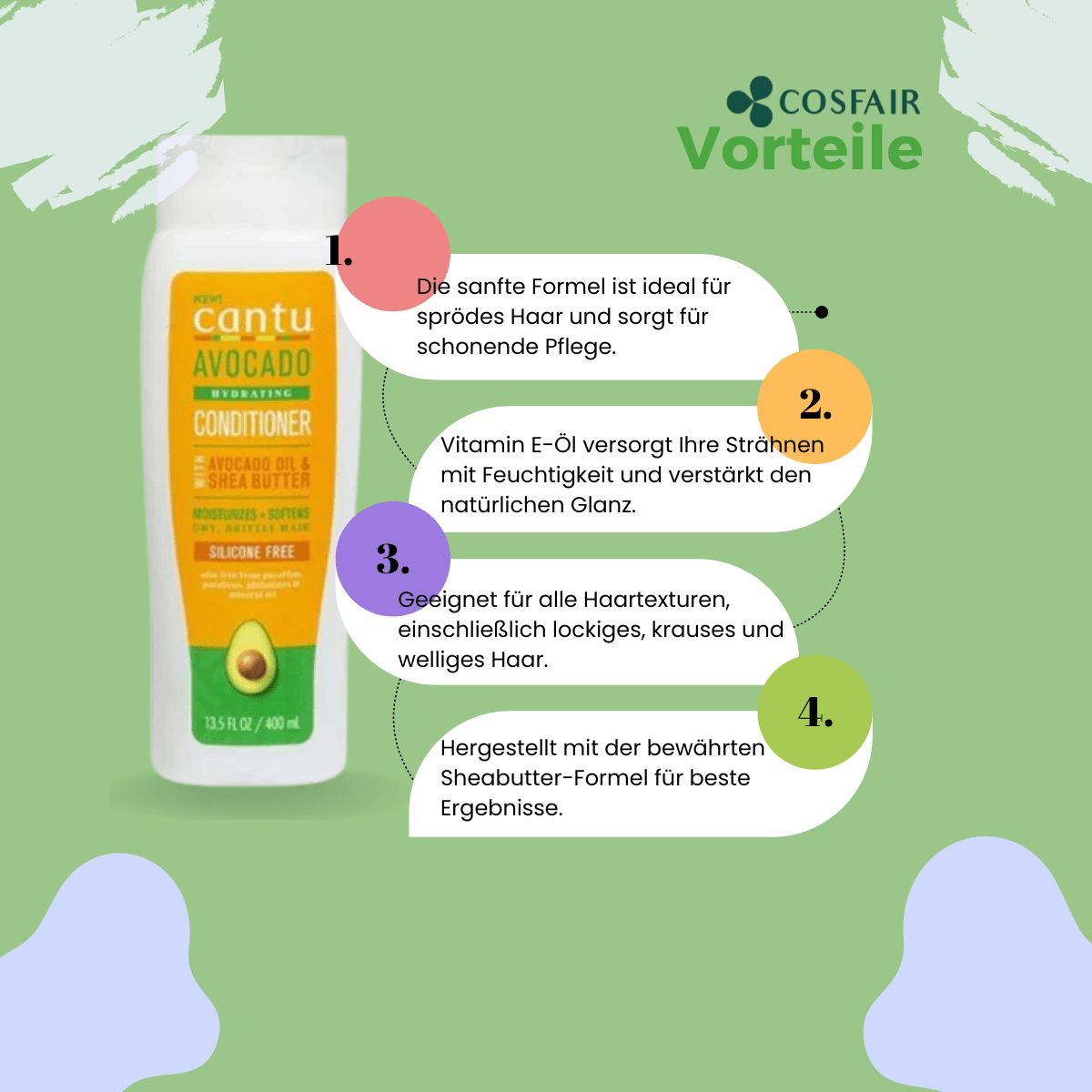 Cantu Avocado Hydrating Conditioner 400ml - CosFair GmbH