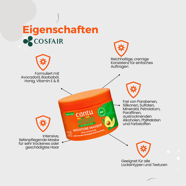 Cantu Avocado Hydrating Hair Masque 340 g - CosFair GmbH