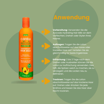 Cantu Avocado Hydrating Lightweight Hair Milk 355ml - CosFair GmbH