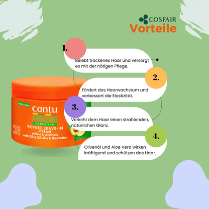 Cantu Avocado Hydrating Repair Leave - in Cream 340g - CosFair GmbH