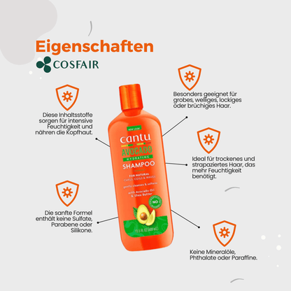 Cantu Avocado Hydrating Shampoo 400ml - CosFair GmbH