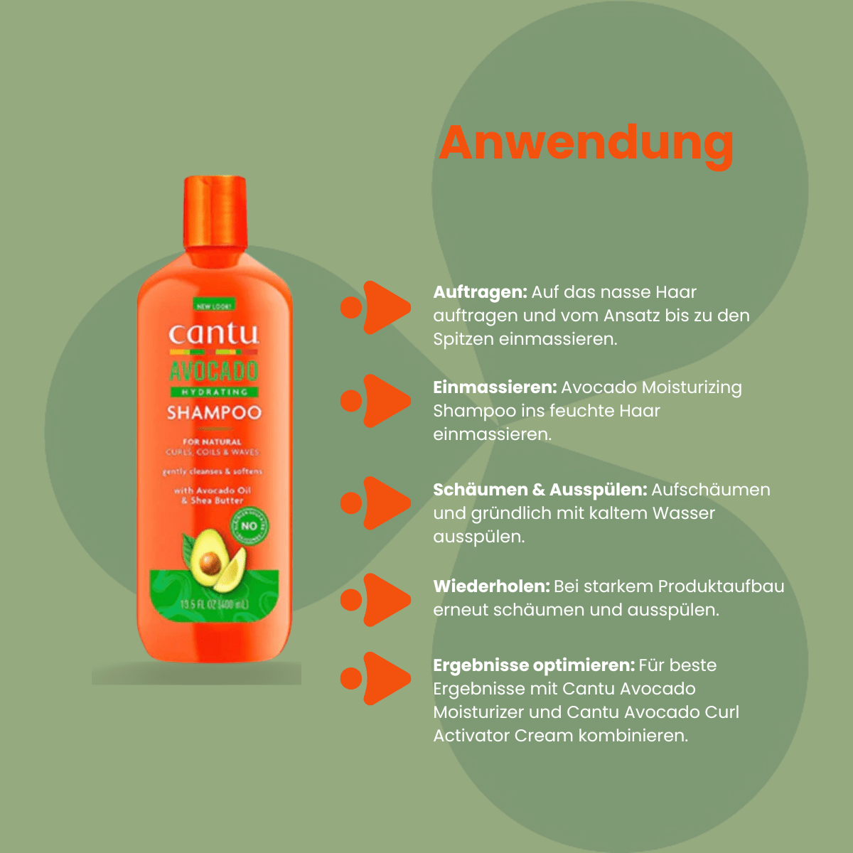 Cantu Avocado Hydrating Shampoo 400ml - CosFair GmbH