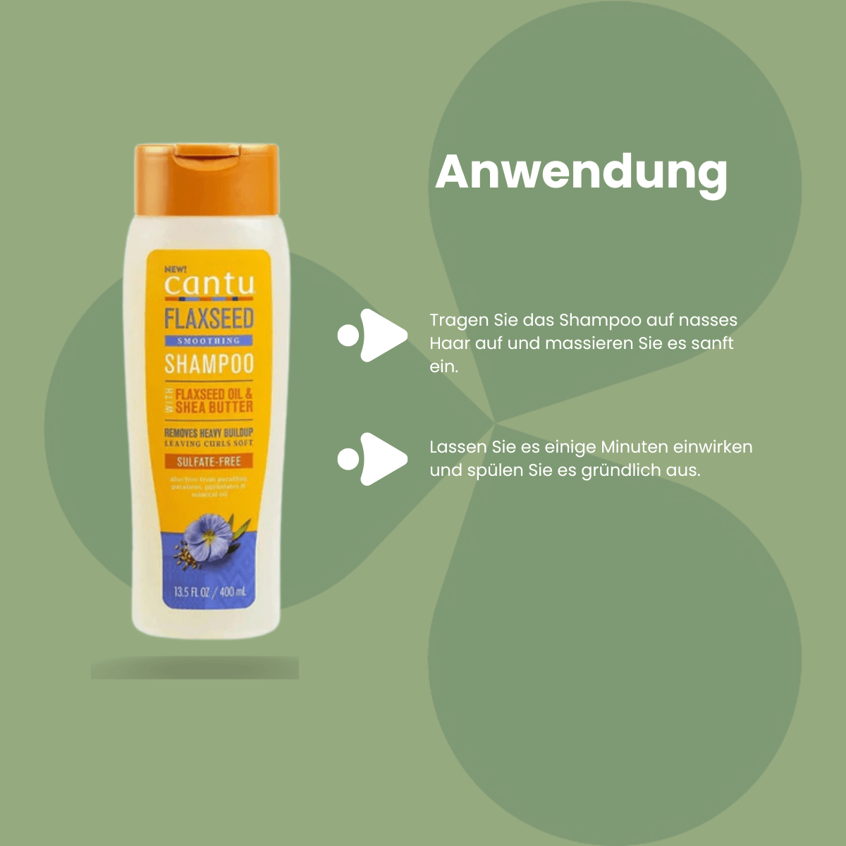 Cantu Flaxseed & Shea Butter Smoothing Shampoo 400ml - CosFair GmbH