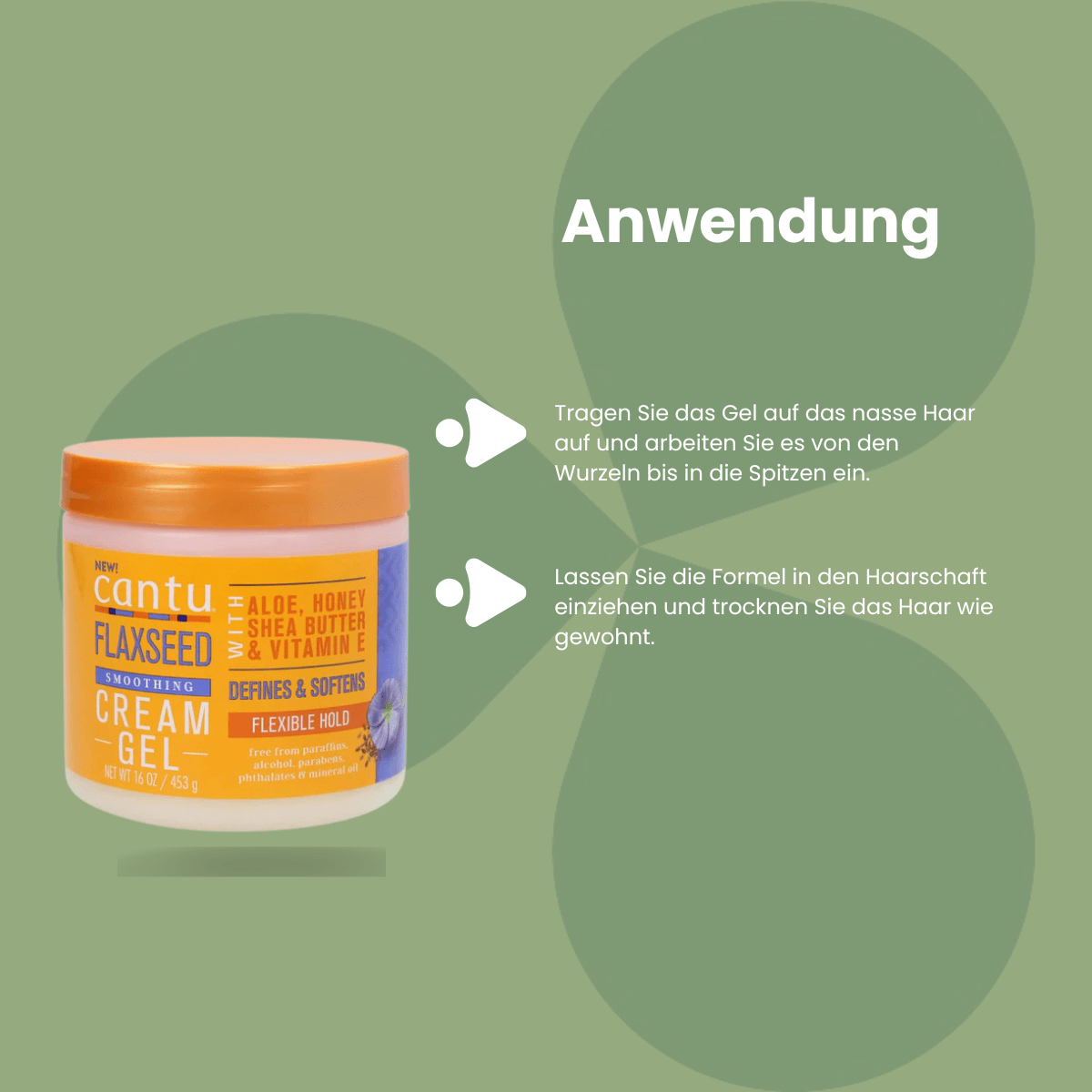 Cantu Flaxseed Smoothing Cream Gel 453g - CosFair GmbH