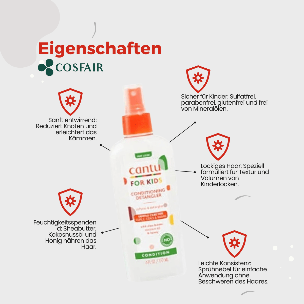 Cantu Kids Conditioning Detangler Spray 177 ml - CosFair GmbH