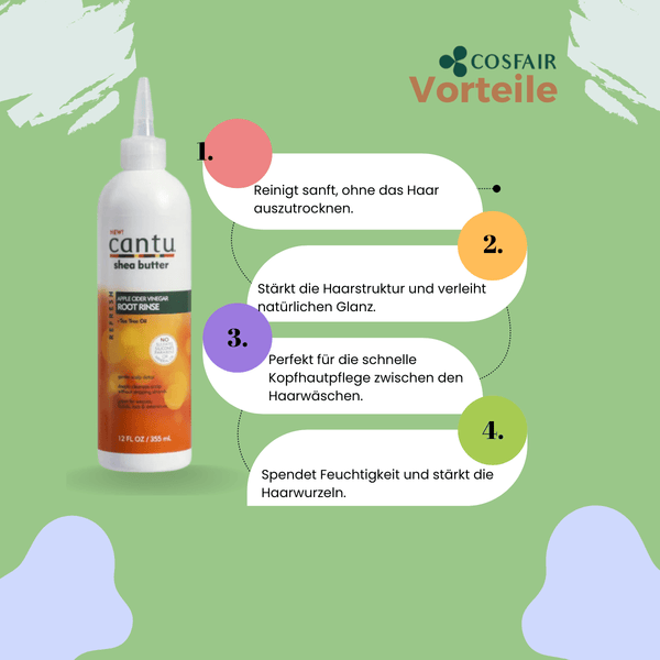 Cantu Shea Butter Apple Cider Vinegar Root Rinse + Tea Tree Oil 355ml - CosFair GmbH