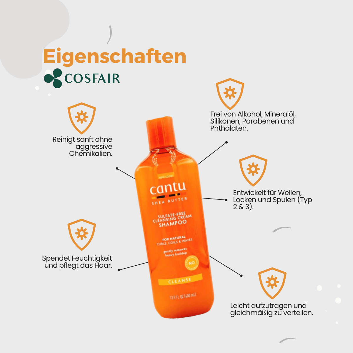 Cantu Shea Butter Cleansing Cream Shampoo 400ml - CosFair GmbH