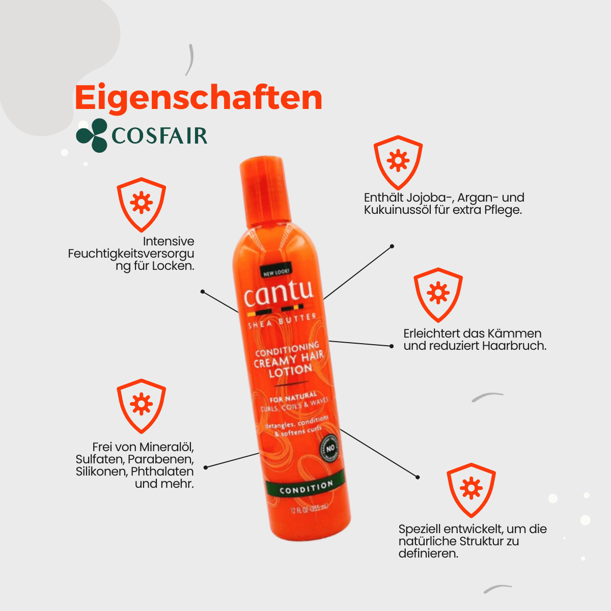 Cantu Shea Butter Conditioning Hair Lotion 355ml - CosFair GmbH