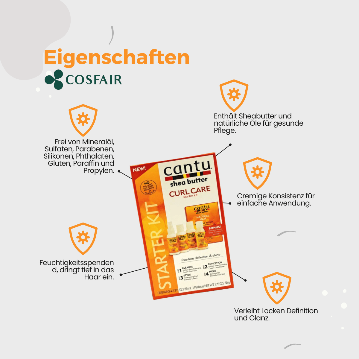Cantu Shea Butter Curl Care Starter KIT - CosFair GmbH