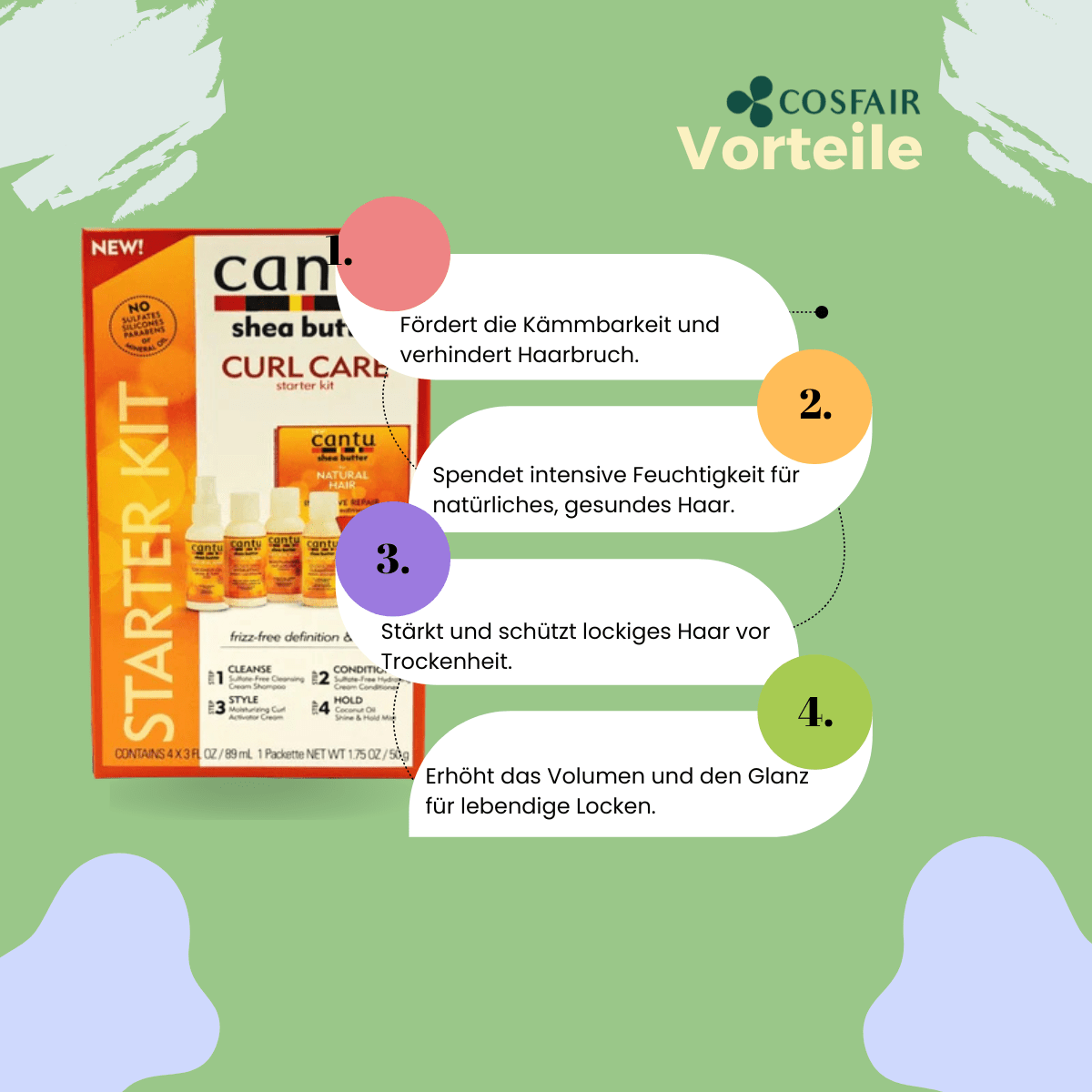 Cantu Shea Butter Curl Care Starter KIT - CosFair GmbH