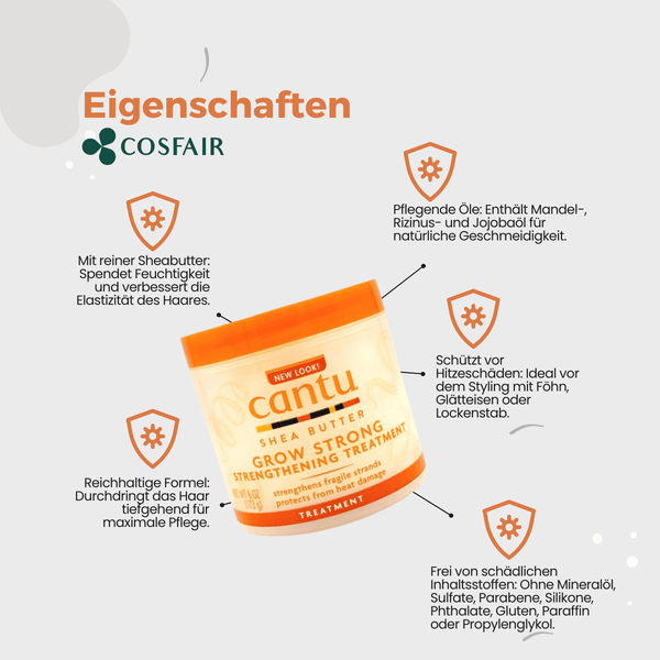 Cantu Shea Butter Grow Strong Strengthening Treatment 173g - CosFair GmbH