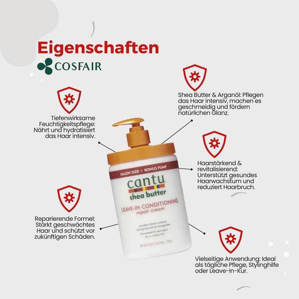 Cantu Shea Butter Leave - in Conditioning Repair Cream - BONUS Size - CosFair GmbH