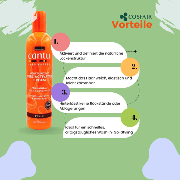 Cantu Shea Butter Moisturizing Curl Activator Cream 355ml - CosFair GmbH