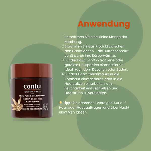 Cantu Skin + Hair Hemp Seed Oil Raw Blend - CosFair GmbH
