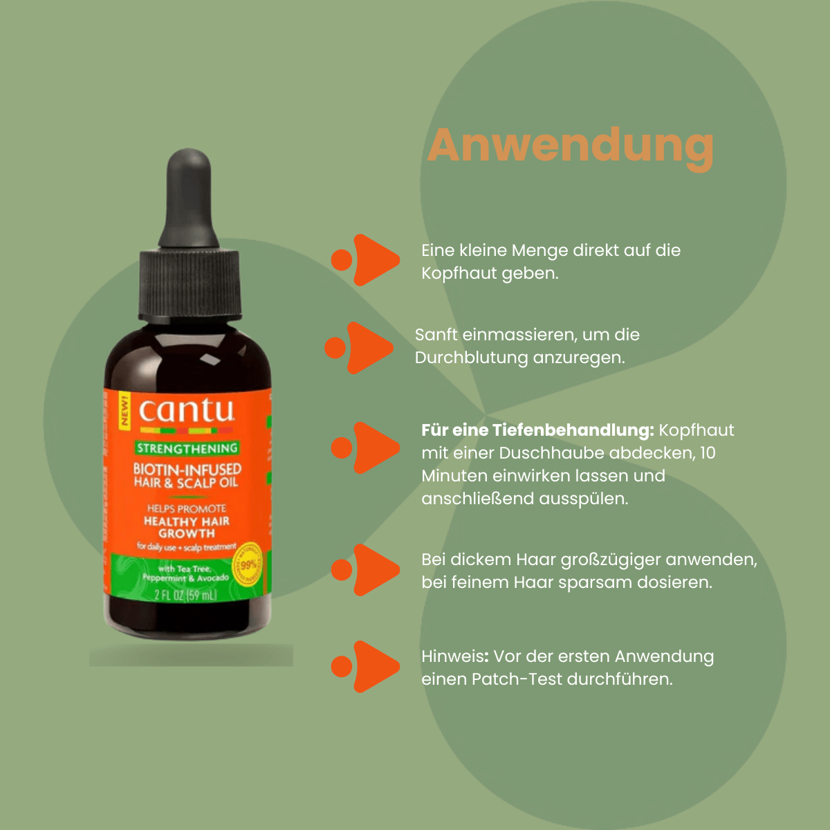 Cantu Strengthening Biotin - Infused Hair & Scalp Oil 59ml - CosFair GmbH