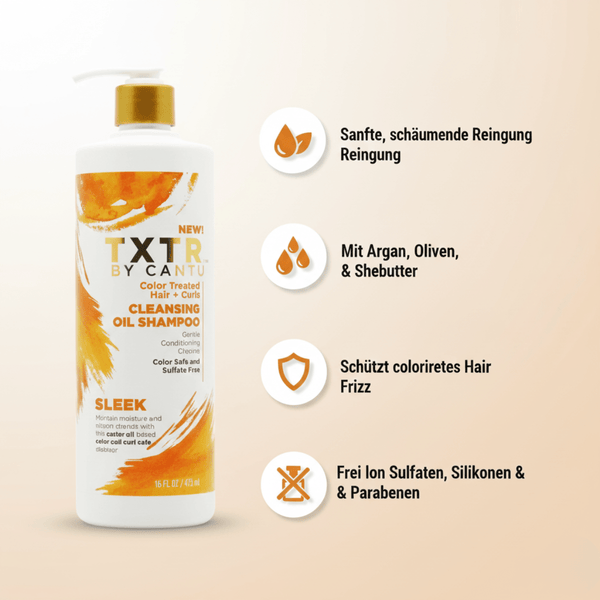 Cantu TXTR Cleansing Oil Shampoo 473 ml - CosFair GmbH