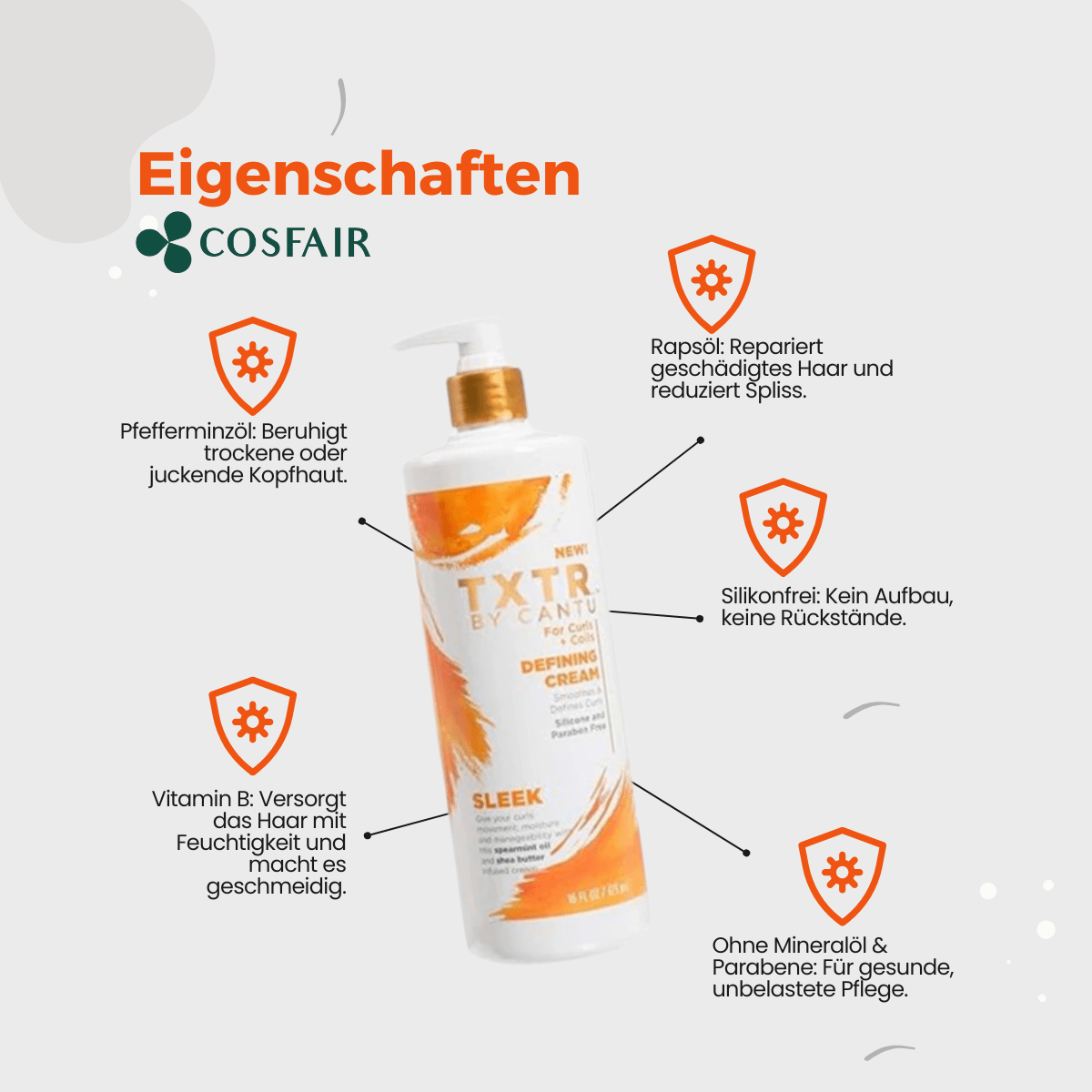 Cantu TXTR For Curls + Coils Defining Cream 473ml - CosFair GmbH