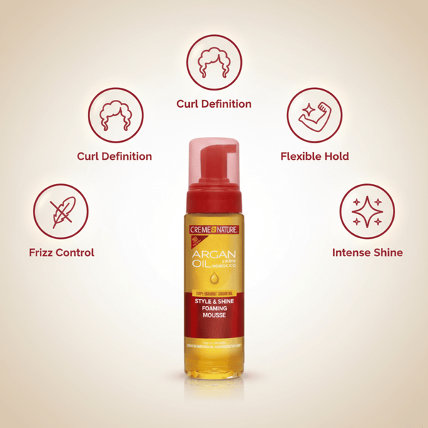 Creme Of Nature Argan Oil Style & Shine Foaming Mousse 207ml - CosFair GmbH
