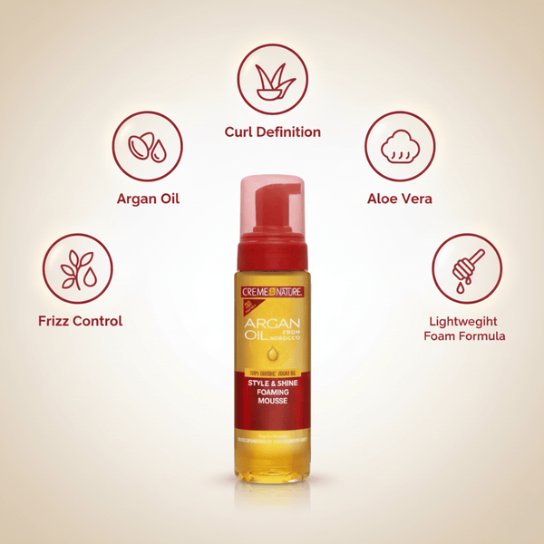 Creme Of Nature Argan Oil Style & Shine Foaming Mousse 207ml - CosFair GmbH