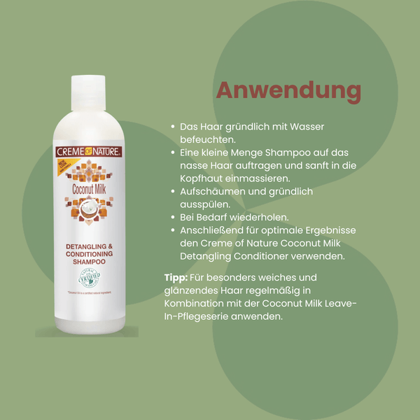 Creme of Nature Coconut Milk Detangling Conditioning Shampoo 354ml - CosFair GmbH
