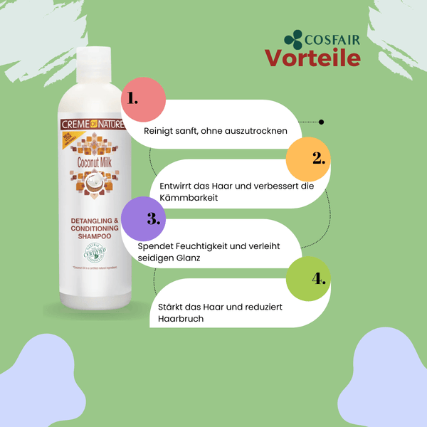 Creme of Nature Coconut Milk Detangling Conditioning Shampoo 354ml - CosFair GmbH