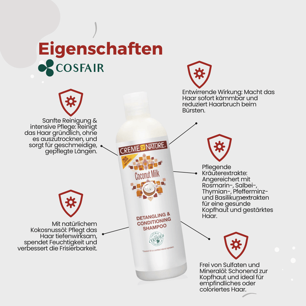Creme of Nature Coconut Milk Detangling Conditioning Shampoo 354ml - CosFair GmbH