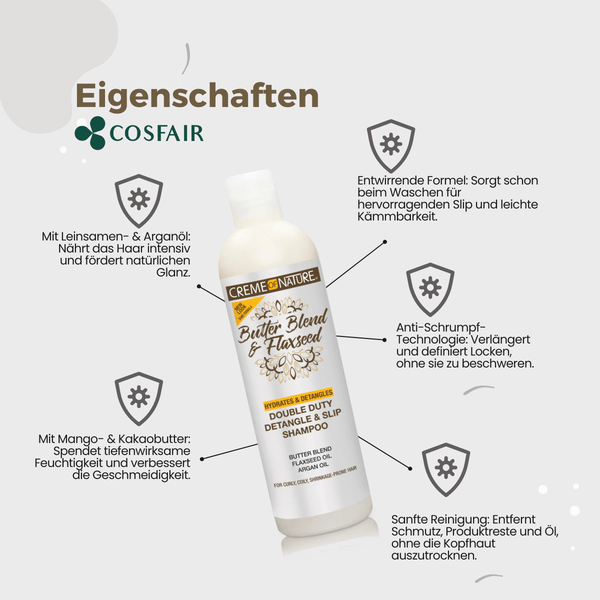 Creme of Nature Double Duty Detangle & Slip Shampoo 355ml - CosFair GmbH