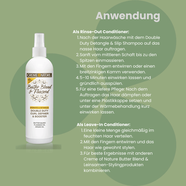 Creme of Nature Double Duty Rinse - Out Leave - in 355ml - CosFair GmbH