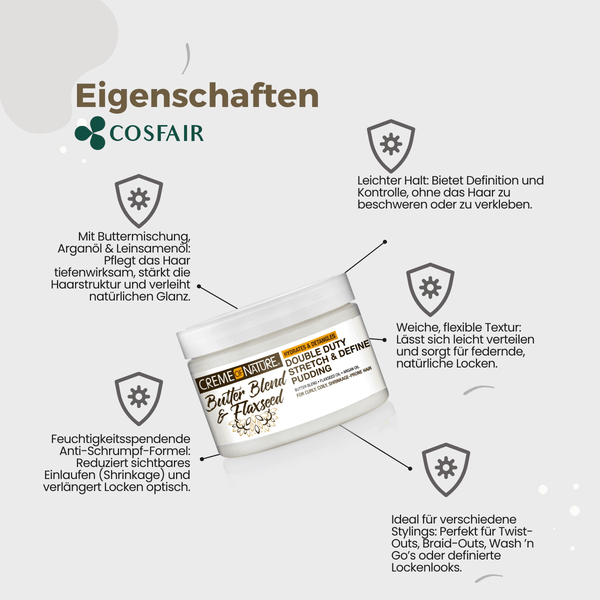 Creme of Nature Double Duty Stretch & Define Pudding 326g - CosFair GmbH