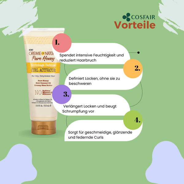 Creme of Nature Pure Honey Shrinkage Defense Curl Activator 310ml - CosFair GmbH