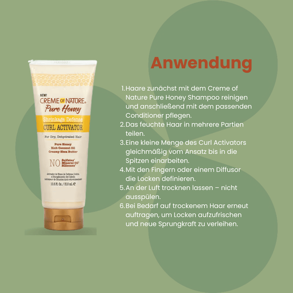 Creme of Nature Pure Honey Shrinkage Defense Curl Activator 310ml - CosFair GmbH
