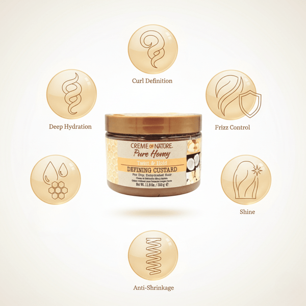 Creme of Nature Pure Honey Twist & Hold Defining Custard 326g - CosFair GmbH