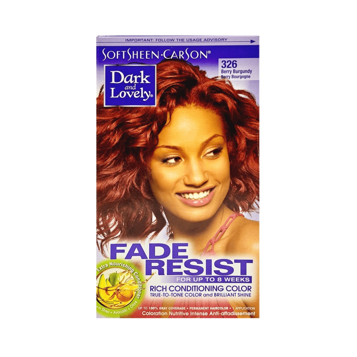 Dark &amp; Lovely Fade Resist Hair Color #326 Berry Burgundy - CosFair GmbH