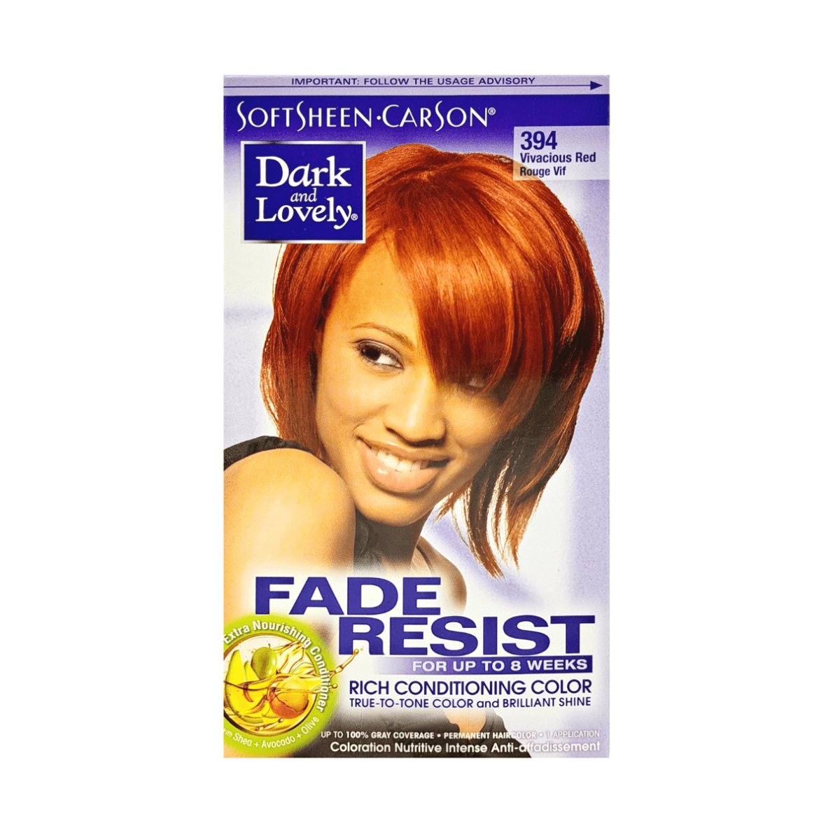 Dark & Lovely Fade Resist Hair Color #394 Vivacious Red - CosFair GmbH