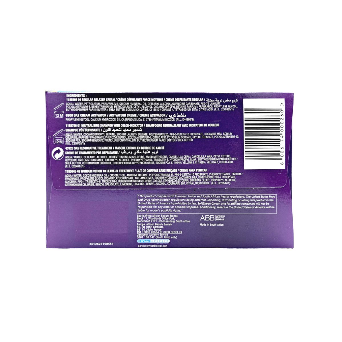 Dark &amp; Lovely Superior Moisture Plus Kit Relaxer Regular - CosFair GmbH