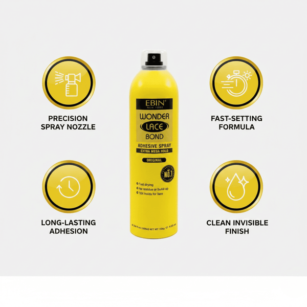 Ebin New York Wonder Lace Bond Adhesive Spray Extra Mega Hold Original 180ml - CosFair GmbH